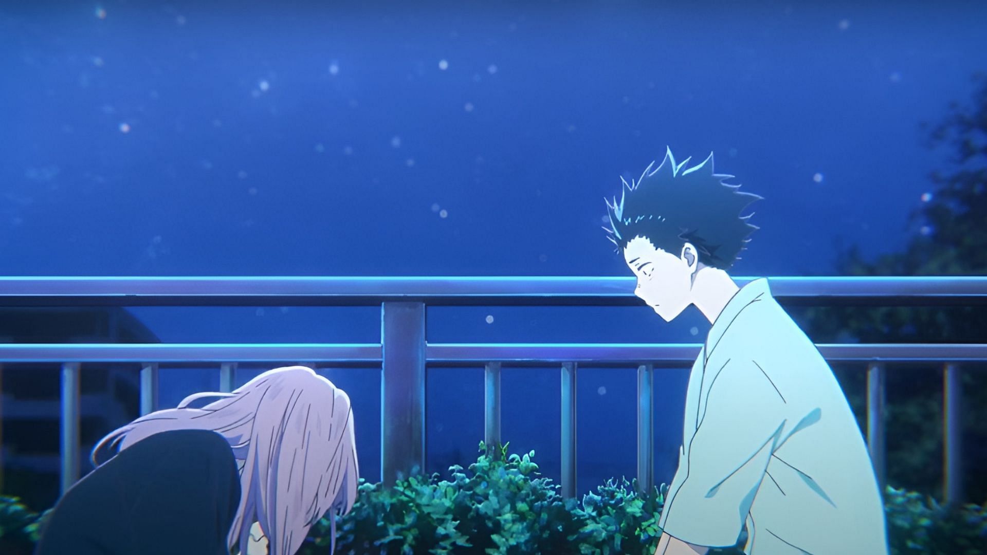 Shouya and Shouko’s Bridge moment (Image via Kyoto Animation)